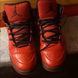 All red Jordan 1